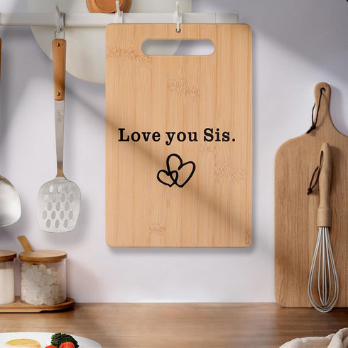 Personalized Bamboo Cutting Board: Best Sister Gift - Stylish, Multifunctional, Kitchen Accessory. Ideal for Christmas, Birthdays & More...