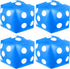 4 Pieces Jumbo Inflatable Dice 12.6 Inch Large Inflatable Dice Fun Giant Inflatable Dice Toy for Indoor Outdoor Lawn Game Pool Party Board Game, B...