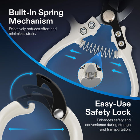 VIVOSUN Bypass Pruning Shears, Lightweight Hand Pruner, Ergonomic Garden Shears for Cutting Flowers, Trimming Plants Branches, 6" Garden Clippers ...