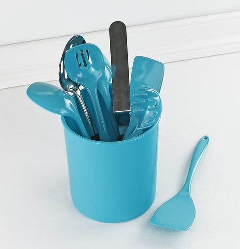 Reston Lloyd Multipurpose Crock Organize All Kinds of Utensils & Kitchen Tools, Extra Large Holder, Turquoise...