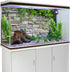 AWERT Vinyl 24x16 inches Stone Brick Wall Aquarium Background Rock Fish Tank Background Spring Leaves Terrarium Background...