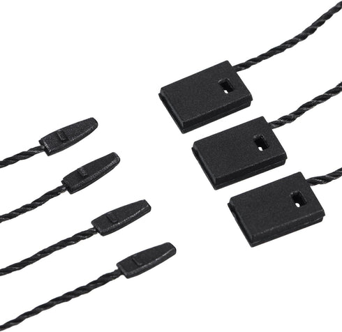 Hestya 500 Pieces Hang Tag String Black 500 Pieces Black Pins 6.6 Inch Nylon String Price Tags Plastic Fastener 0.8 Inch Metal Ground Pins Pear Sh...