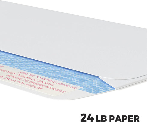 #10 Envelopes Self Seal Security Tinted Envelopes for Privacy & Business, Peel and Seal, NO Window, Letter Size 4-1/8 x 9-1/2 Inches, 24 LB,White ...