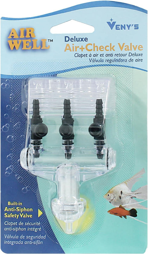 2-Way Aquarium Air Check Flow Control Switch Gang Valve, Aquarium Accessories for Splitter, Tank, Pump(Clear, Black)...