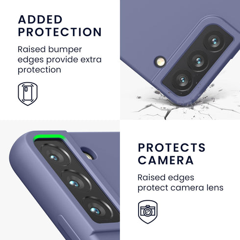 kwmobile Case Compatible with Samsung Galaxy S22 Case - TPU Silicone Phone Cover with Soft Finish - Matte Lavender Grey...