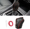 Compatible with DIY Genuine Leather Carbon Fiber Texure Gear Shift Knob Cover Interior Protective Cover for Subaru Forester 2019 2020 2021 Black R...