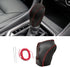 Compatible with DIY Genuine Leather Carbon Fiber Texure Gear Shift Knob Cover Interior Protective Cover for Subaru Forester 2019 2020 2021 Black R...
