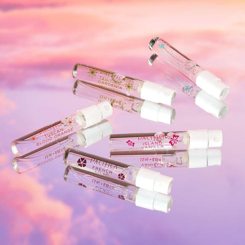 Pacifica Beauty, Wanderlust Spray Perfume Trial Set, Island Vanilla, 5 Scents, Fragrance Sampler Gift Set, Natural & Essential Oils, Clean, Vegan ...