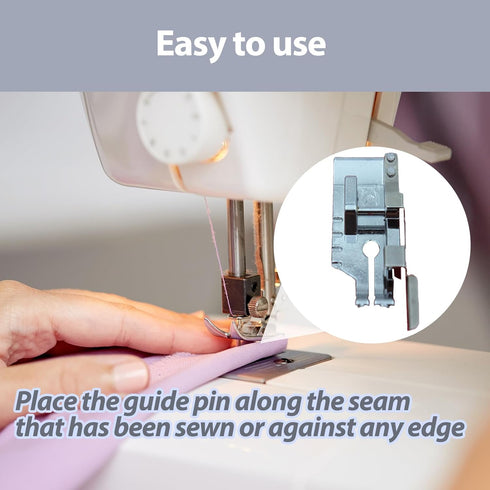 3 Pcs Seam Allowance Foot Quilting Foot for Sewing Machine 1/4'' Quilting Patchwork Presser Feet with Edge Guide Fits All Low Shank Snap On Machin...