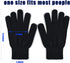 6 Pairs Winter Magic Gloves for Men Women Cold Weather Thermal Warm Stretchy Gloves Black Knit Gloves for Running Driving Hiking...