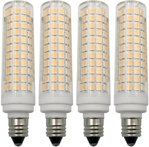 Lxcom Lighting E11 LED Corn Bulb 15W Dimmable Ceramic LED Light Bulbs 120W Equivalent 136 LEDs 2835 SMD 1500LM Warm White 3000K T3/T4 JDE11 E11 Mi...