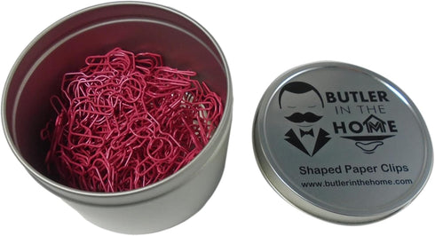 100 Count Bra Bikini Shaped Paper Clips Great for Paper Clip Collectors or Office Gift - Comes in Round Tin with Lid and Gift Box - Pink...