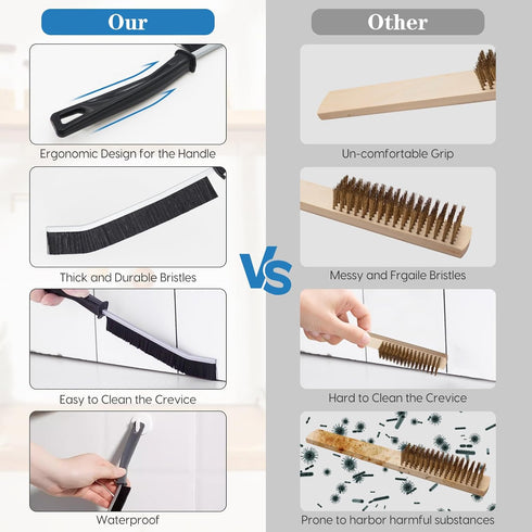 Crevice Cleaning Brush - 9pc Multifunctional Hard Bristle Crevice Cleaning Brush, Cleaning Tools Cleaning Brush for Household Use, Home, Kitchen, ...