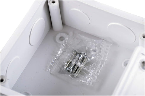 Co. 6" x 6" x 3" PVC Plastic Junction Conduit Box with 3/4" & 1" Pre molded Holes...