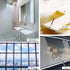 Shower Squeegees Stainless Steel with Self Adhesive Hook Window Squeegees for Shower Doors Bathroom Mirror Wiper, Window Glass Cleaning...