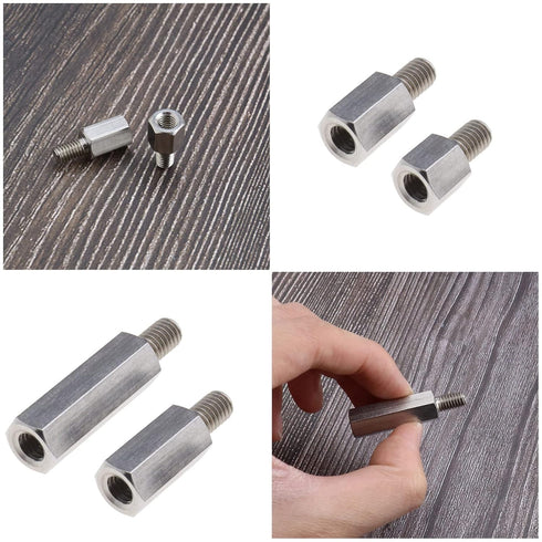 Create idea 8PCS Single Head Stud Hex Standoff Spacers Male to Female Thread 10mm 15mm 20mm 30mm M6 x M6 for PCB Hexagonal Fasteners Hardware Acce...
