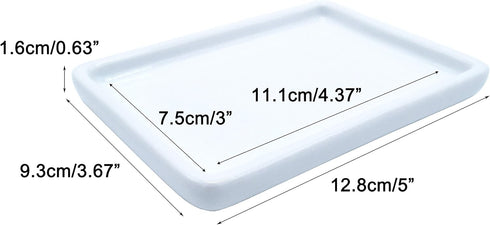 lofekea Ceramic Soap Dish for Shower 2 Pack Bar Soap Holder Palette for Watercolors Soap Try...