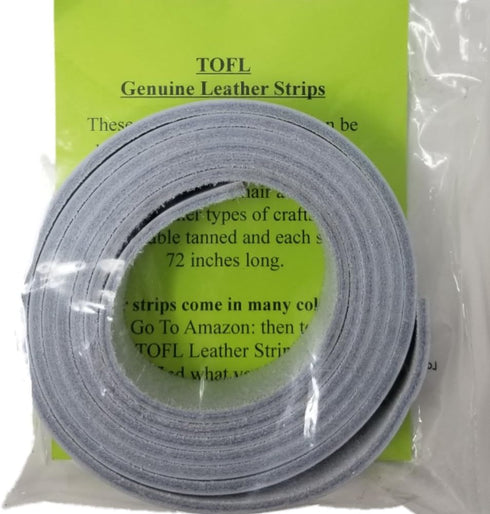 TOFL Genuine Top-Grain Leather Strap | 72 Inches Long | 1 Inch Wide | 9/64 Inch Thick (8-9 oz) | 1 Leather Strip for DIY Arts & Craft Projects, Cl...