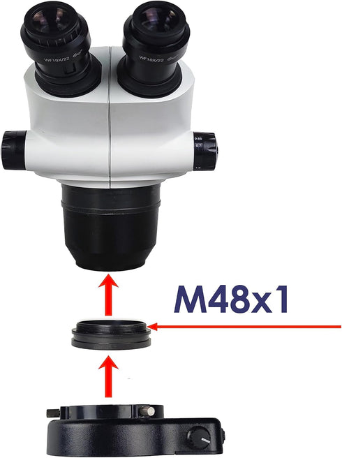 Light Microscope LED Ring Illuminator, Adjustable USB 64 LEDs Ring Light for Industry Monocular Binocular Trinocular Lab Stereo Microscope & Camer...