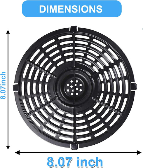 Air Fryer Replacement Parts for Chefman TurboFry 3.6QT Power XL 4QT Emeril Lagasse 4QT, 8.1'' Non-Stick Round Air Fryer Accessories Replacement Tr...