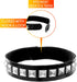Skeleteen Biker Leather Studded Choker - Gothic Punk Rock N Roll Jewelry Accessories Leather and Metal Collar Costume Necklace...