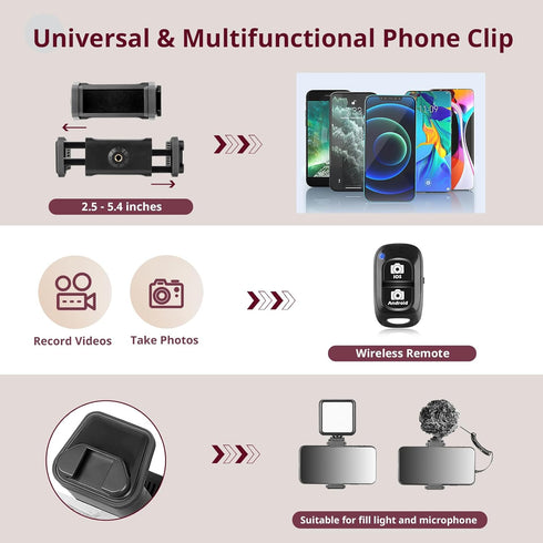 Eicaus Mini Selfie Stick Tripod for iPhone, Small Camera Tripod with Remote and Adapters for Gopro Hero 10 9 8 7 6 5 DJI Osmo Action AKASO, Portab...