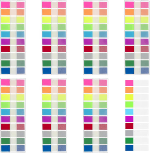 Book Tabs Pastel 1400 PCS Sticky Tabs,Transparent 7 Pads Annotation Post Note Book Flags Page Markers Index Tabs 2024 Planner Relocatable Clear St...