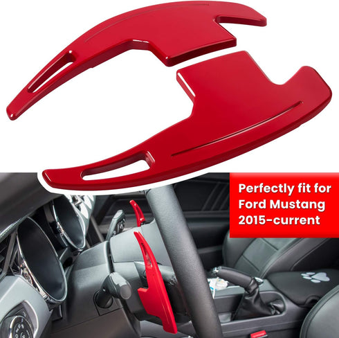 Steering Wheel Shift Paddle Extended Shifter Trim Cover for Ford Mustang 2015 2016 2017 2018 2019 2020 2021 2022 2023 Interior Decoration Accessor...
