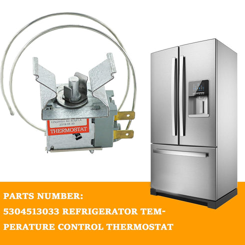 5304513033 Refrigerator Temperature Control Thermostat by Romalon Fit for Frigi-daire Replaces 297216037 5304503436 216715200 297216033