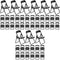 Gadpiparty 36 Pieces Mini Foldable Chairs 1/6 Scale Plastic Dollhouse Furniture Mini Desk Toys Simulation Stand Model Chair Desk Phone Stand for D...