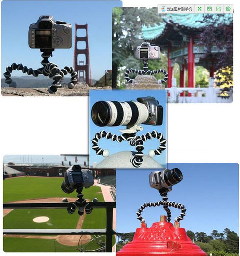 Octopus Camera Tripod, Walway Flexible Cell Phone Holder Stand Selfie Stick with Quick-Release Plate for Smartphone/Camera/GoPro/Action Camera/DSL...
