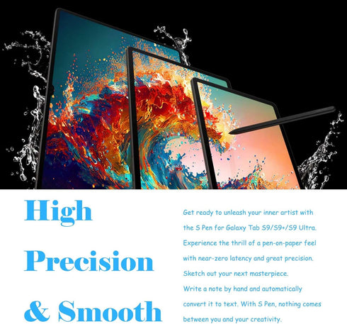Galaxy Tab S9 Stylus Pen Replacement for Samsung Galaxy Tab S9,S9 Plus,S9 Ultra S Pen,Tab S9+,Tab S9 Ultra,Without Bluetooth with Tips/Nibs+Eject ...