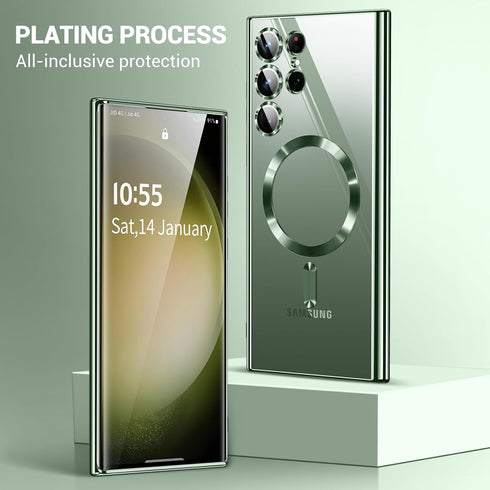 for Samsung Galaxy S24 Ultra Case?Only?.Magnetic Cover for S24 Ultra. Glossy Slim Thin Soft funda capa para for Galaxy S24 Ultra 6.8 inch.Compatib...