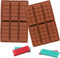 Silicone Chocolate Bar Molds - Rectangle 6 Hole Wax Melt Molds Engery Bar Silicone Molds, Non-Stick Break Apart Chocolate Silicone Mold Set of 2...