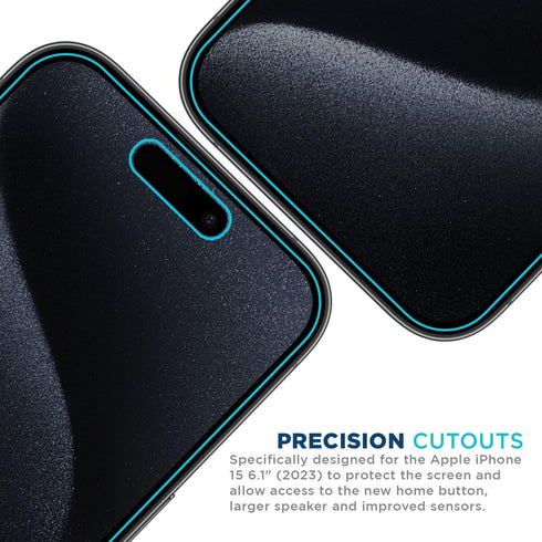 Tech Armor Privacy Screen Protector for iPhone 15 6.1 inch - Ballistic Tempered Glass, Anti-Spy, Case Friendly, Easy Installation, Bubble Free, To...
