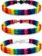 Nanafast Rainbow LGBT Pride Bracelet Handmade Braided Friendship String Bracelet for Gay & Lesbian LGBTQ Wristband Adjustable Size...