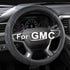 GIANT PANDA Steering Wheel Cover for GMC Sierra Acadia Terrain Yukon(Black+Gray Line-Standard Size)...