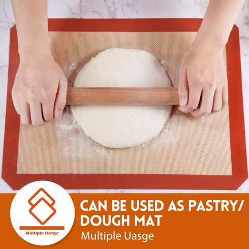 STATINT Non-Stick Silicone Baking Mat, Premium Food Safe - Pack of 2, for Cookie Oven Reusable Mat, 16.5" x 11.6"...