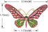 Gyn&Joy Gold Tone Pink Green Crystal Rhinestone Butterfly Pin Brooch...