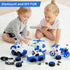 4PCS Take Apart Toys for 3-8 Year Old Boys Construction Toys DIY Assembly Police Car Toy Airplane Toy Motorbike Toy Boys Girls Kids Learning Educa...