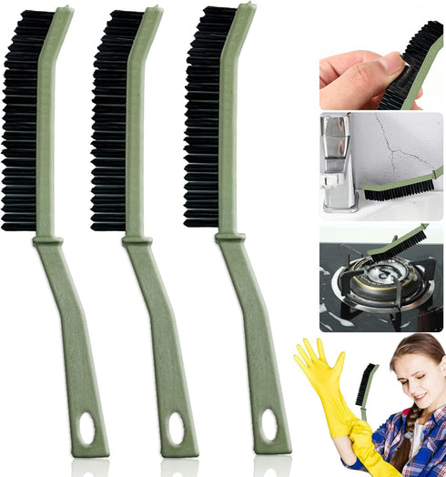 Hard Bristled Crevice Cleaning Brush - 3Pcs Crevice Cleaning Brush,Gap Cleaning Tool,Grout Brush for Households, Kitchens, Sinks, Bathrooms, Windo...