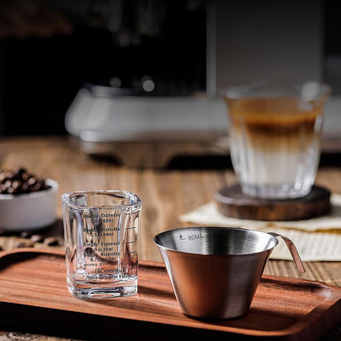 Espresso Shot Glasses, 26-Incremental Measurement, 2 OZ / 60ML (Sturdy-2 pack)...