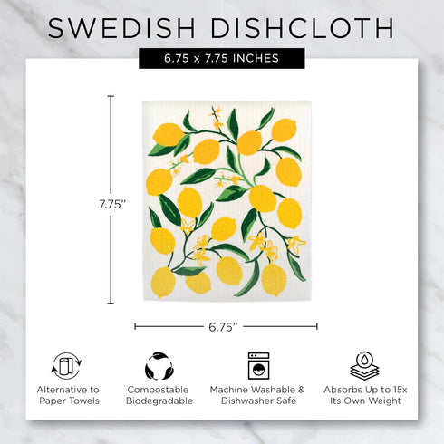 DII Swedish Dishcloths for Kitchen & Cleaning, Reusable, Machine Washable & Dishwasher Safe, Biodegradable, 7.75 x 6.75, Cats, 3 Piece...