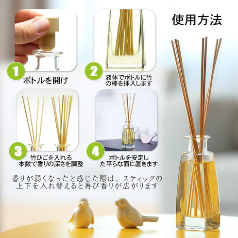 Jasmine Reed diffuser w/Natural Essential Jasmine Oil 3.4 Fl Oz (100ml) - Fresh & Long Lasting Fragrance - Scented Reed Diffuser - Gift Set w/ 8 b...