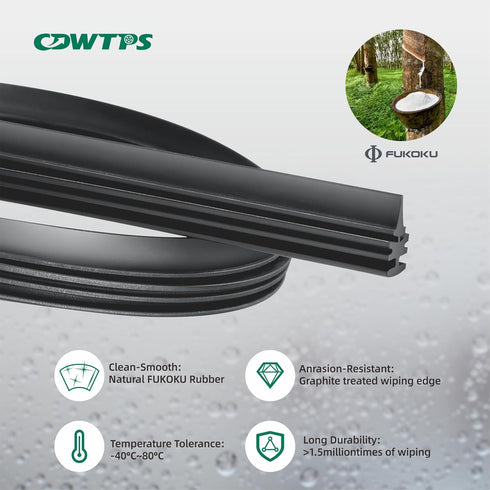 OEM Quality Windshield Wiper,22"+20" Windshield Wiper Blades,All-season Quiet and Durable Stable High Performance Water Repellent Wiper Blades for...