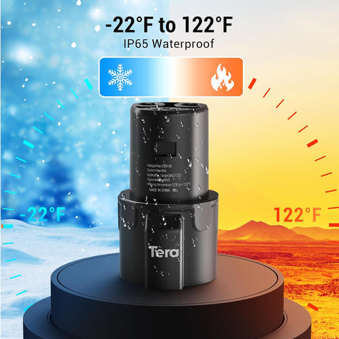 Tera J1772 to Tesla Charging Adapter: FCC Certified J1772 Charging Adapter with Lock for Tesla 3 Y S X Max 80A 250V AC Plug & Play Widely Compatib...