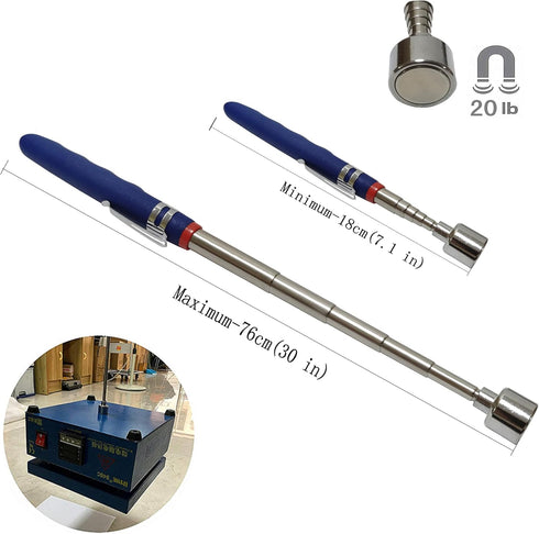20lbs Magnetic Telescoping Pick Up Tool for Small Metal Tools Extendable Extends from 7 to 31 in / 185-762mm,Useful for Hard-to-Reach Picking Tool...
