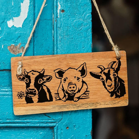 OLYCRAFT 2pcs 11x8.6 inch Silk Screen Printing Stencils Farmhouse Animal Silk Screen Stencils Self-Adhesive Pig Cow Stencils Reusable Silk Screen ...
