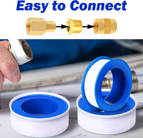 Brass Fitting 7pcs, 1/2" X 3/8" NPT Kit, Reducing Adapter, Reducing Hex Nipple, Hex Bushing...