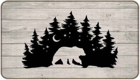 Bear Camping Door Mat - Bear Rug for Nursery, 30''x17'' Camper Rugs for Inside, RV Rugs for Inside, Cabin Rugs, Bear Rugs for Cabin...